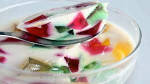 gelatina colorida cremosa