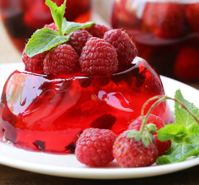 gelatina com frutas