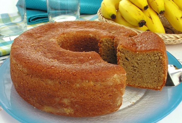 Receitas de bolo de banana de liquidificador